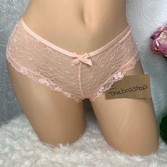 XL Victoria’s Secret Cheeky Panty Lace Up Peach - Picture 3 of 3